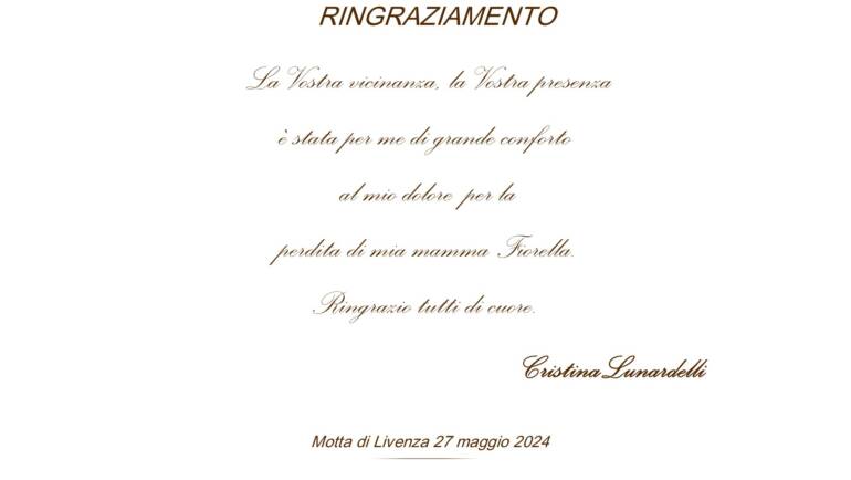 RINGRAZIAMENTO